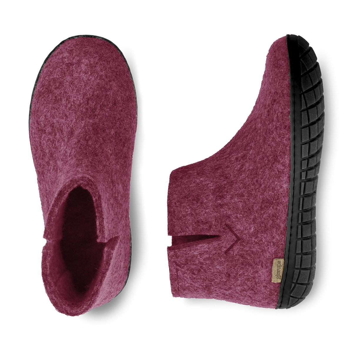 Boot with natural rubber sole - black - Cranberry