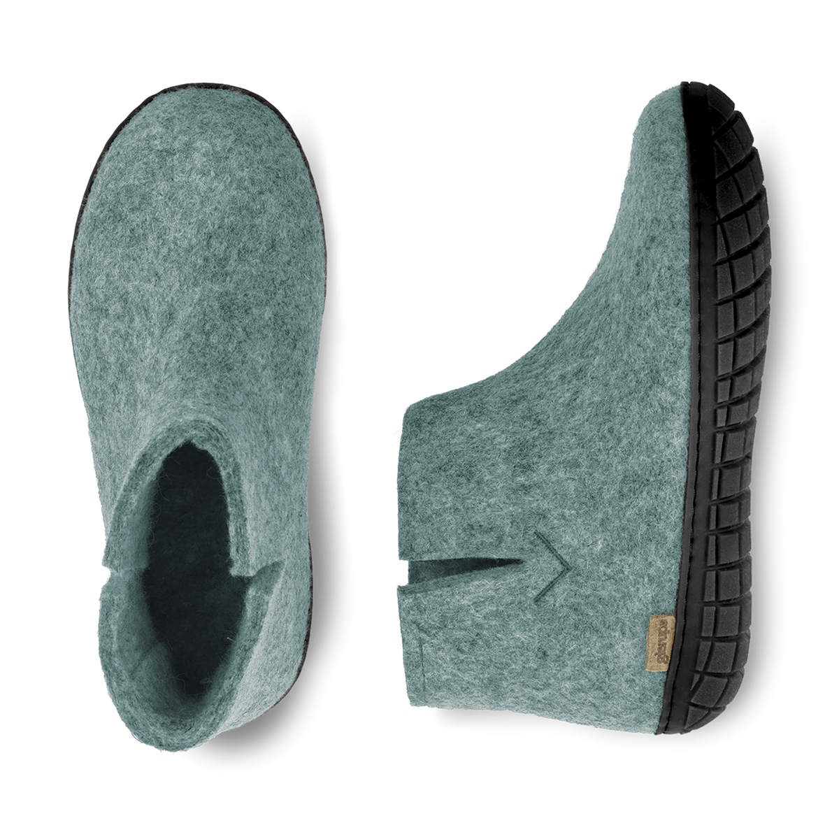 Boot with natural rubber sole - black - North Sea