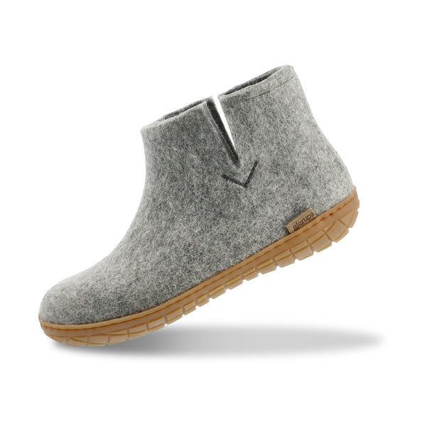 Boot with natural rubber sole - honey - Grey