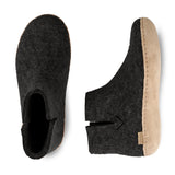 Boot with leather sole - Charcoal