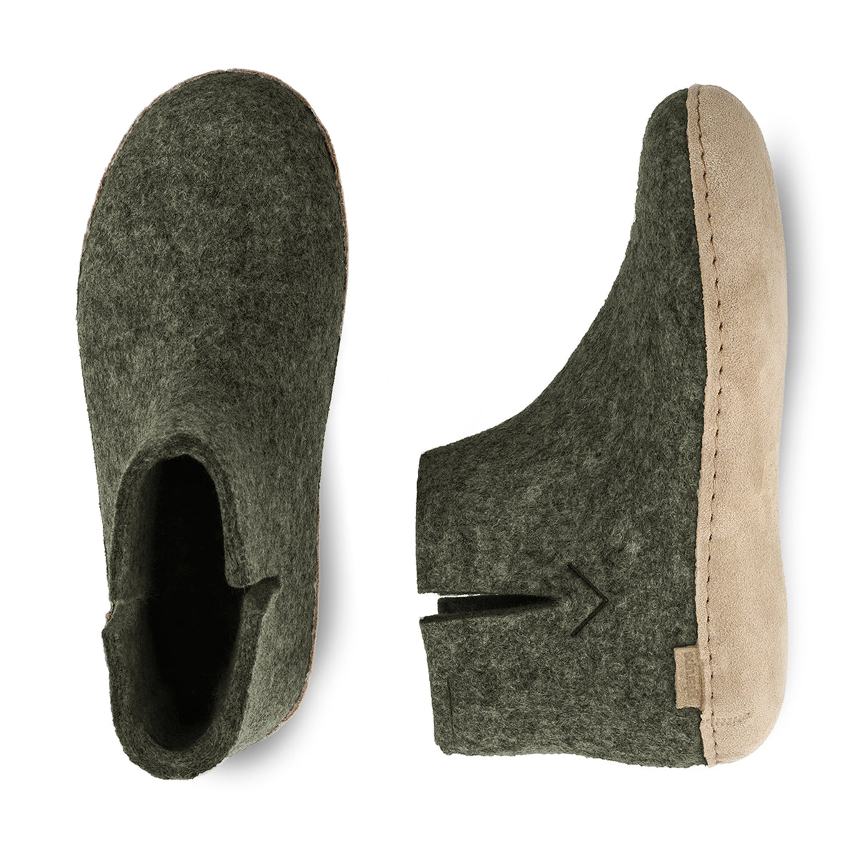 Boot with leather sole - Forest