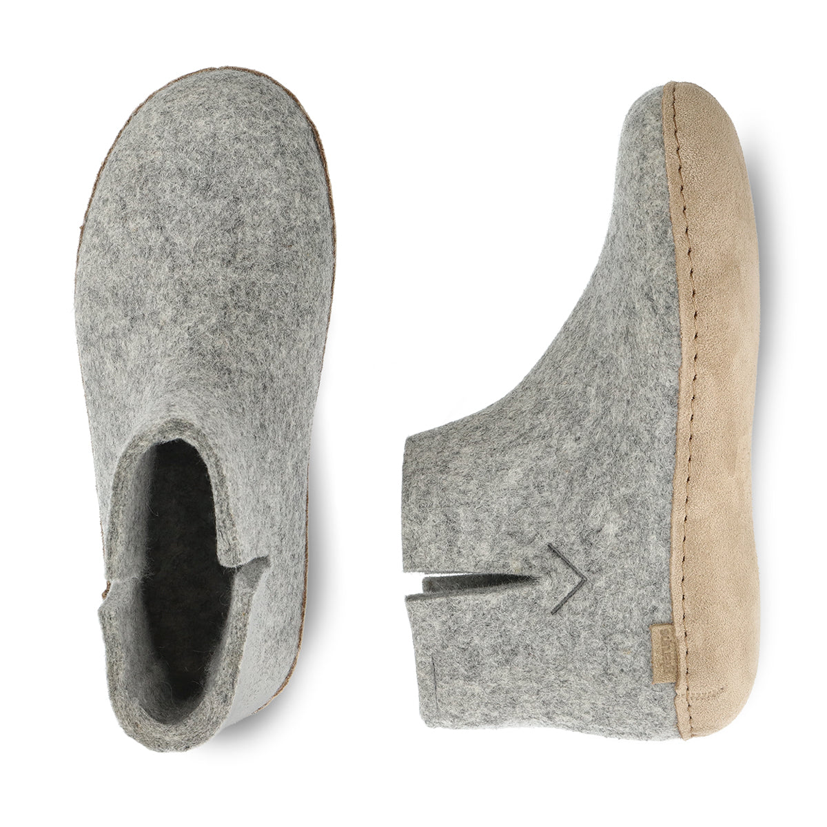 Boot with leather sole - Grey