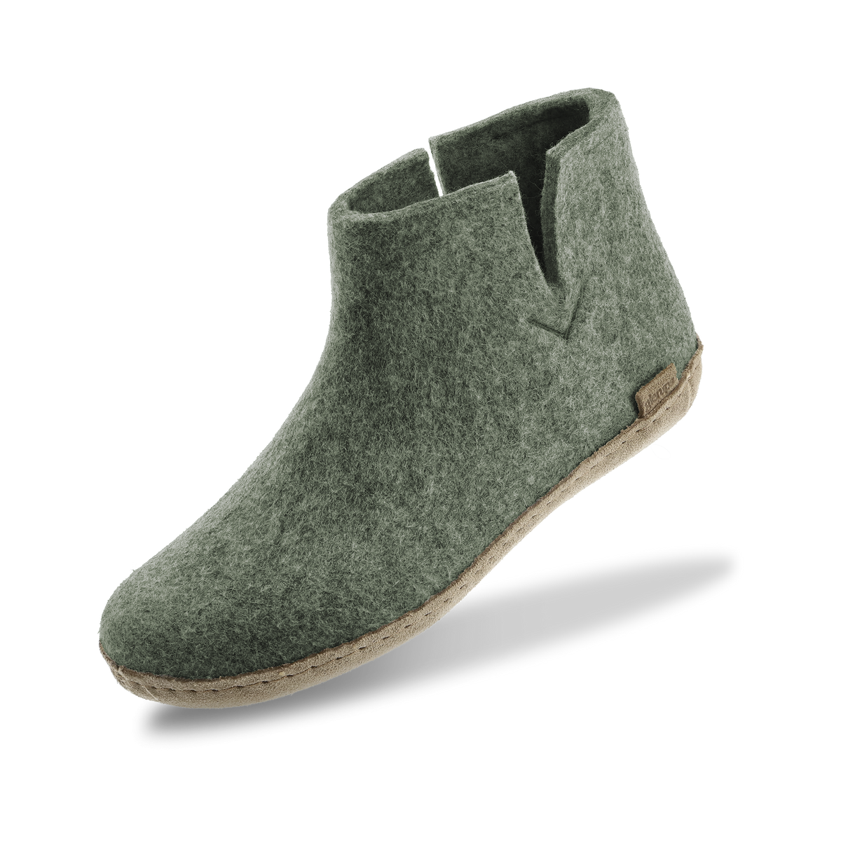 Boot with leather sole - Moss