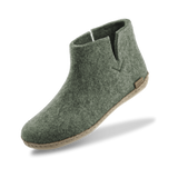 Boot with leather sole - Moss