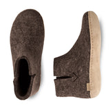 Boot with leather sole - Chestnut