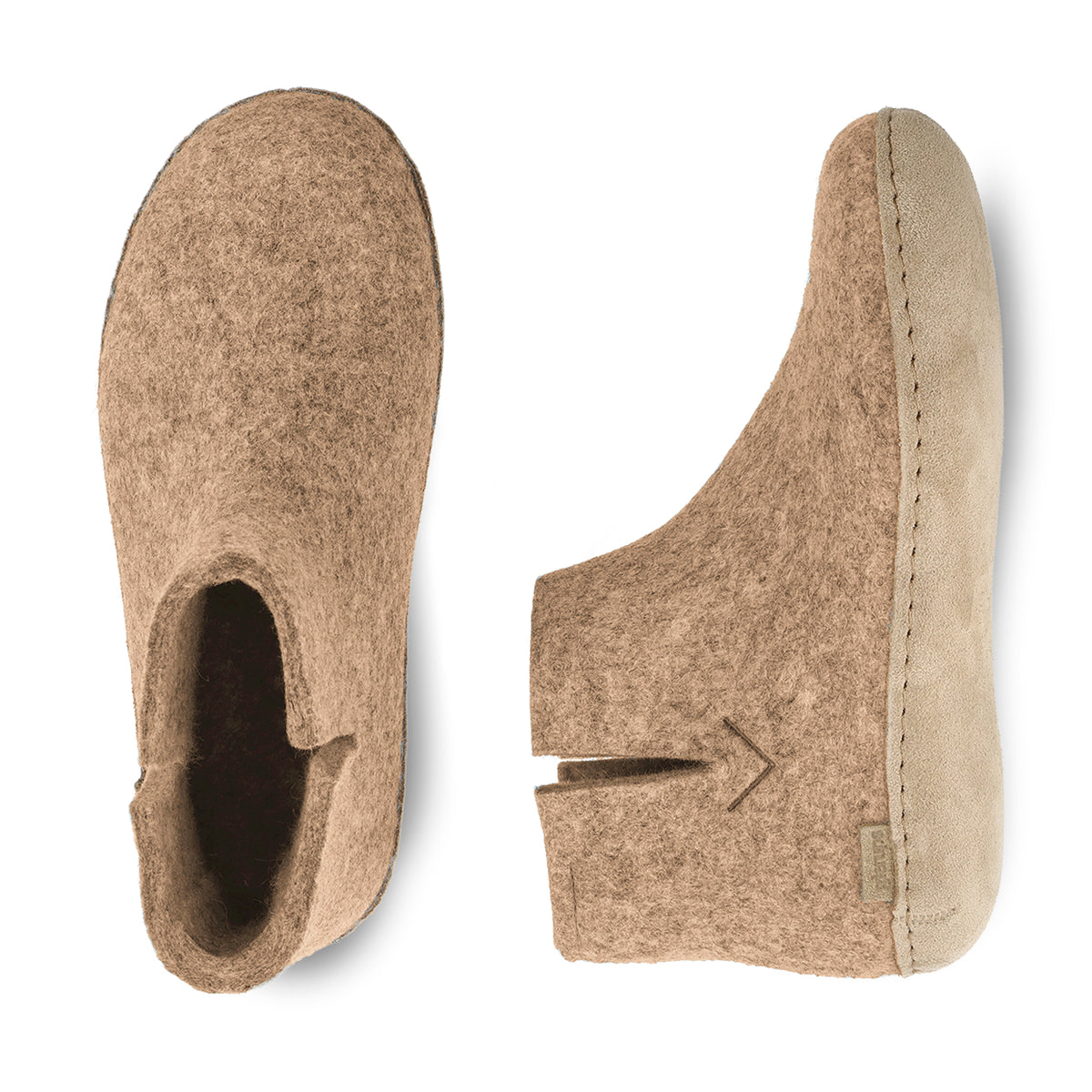 Boot with leather sole - Sand