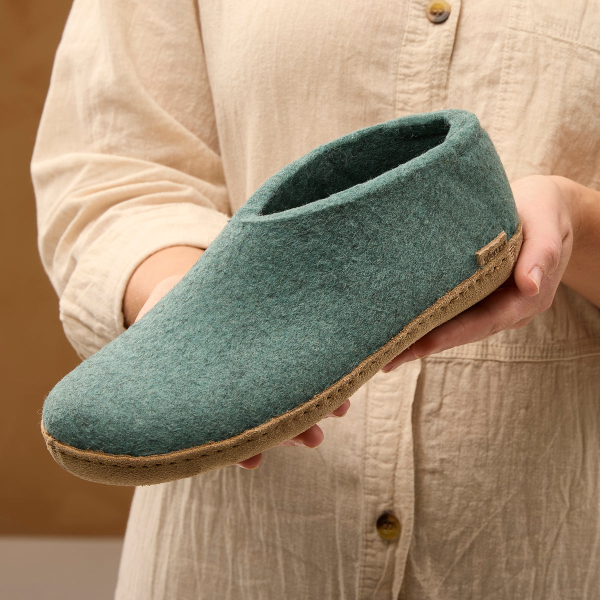 glerups Shoe with leather sole Shoe with leather sole 11 North Sea