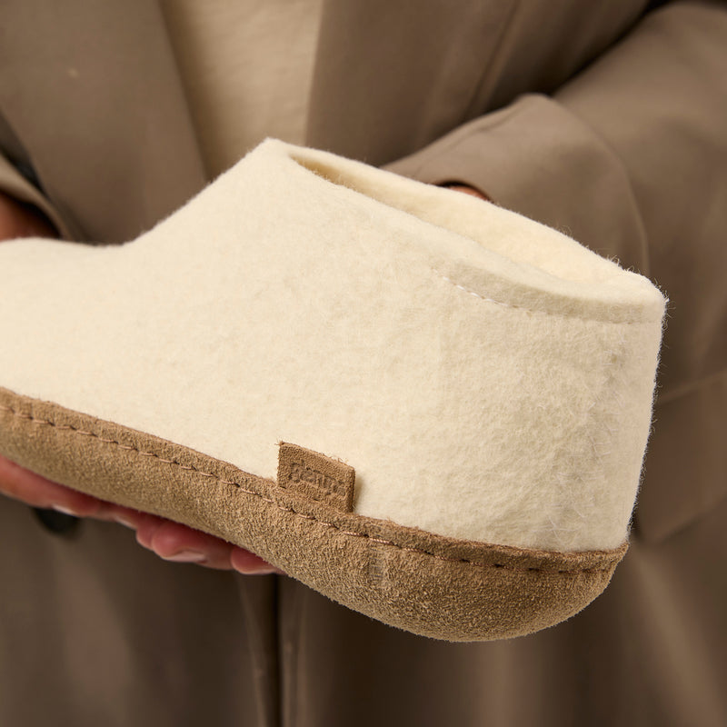 glerups Shoe with leather sole Shoe with leather sole Off white