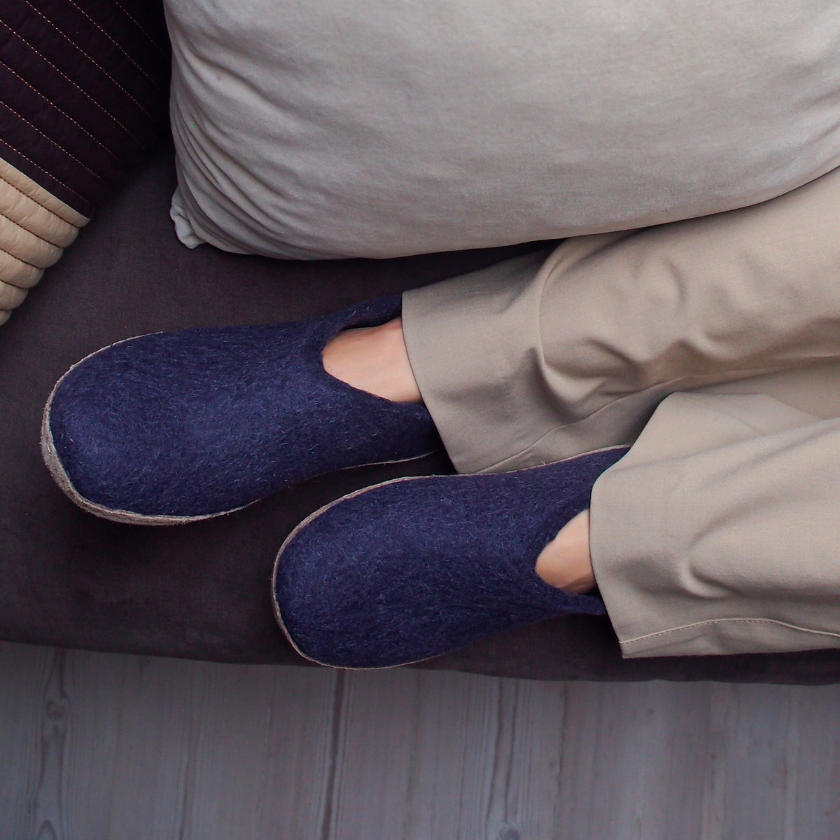 glerups Shoe with leather sole Shoe with leather sole Purple