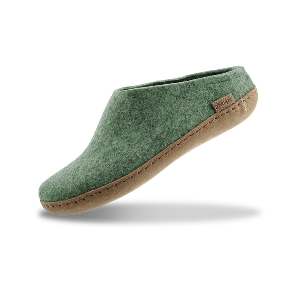 Slip-on with leather sole - Moss