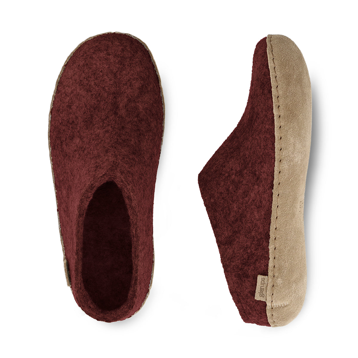 Slip-on with leather sole - Beet