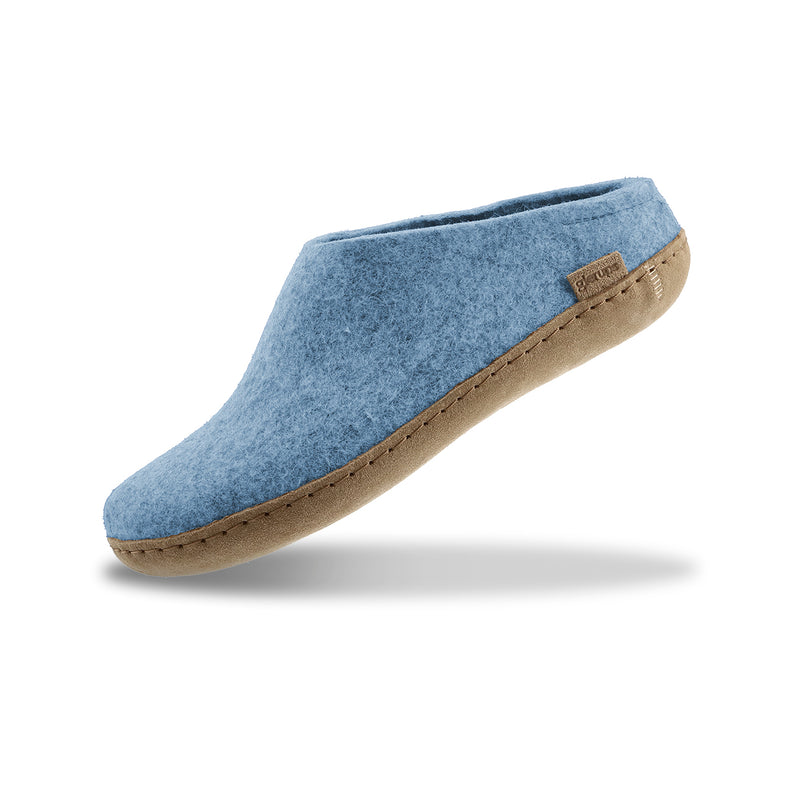 Slip-on with leather sole - Sky