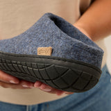 glerups Slip-on with natural rubber sole - black Slip-on with rubber sole Denim