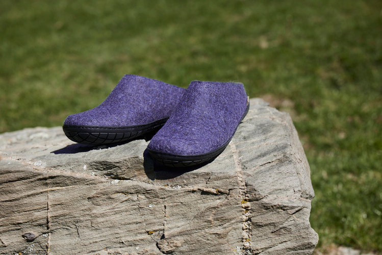 glerups Slip-on with natural rubber sole - black Slip-on with rubber sole Purple