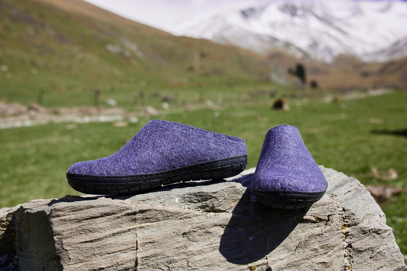 glerups Slip-on with natural rubber sole - black Slip-on with rubber sole Purple