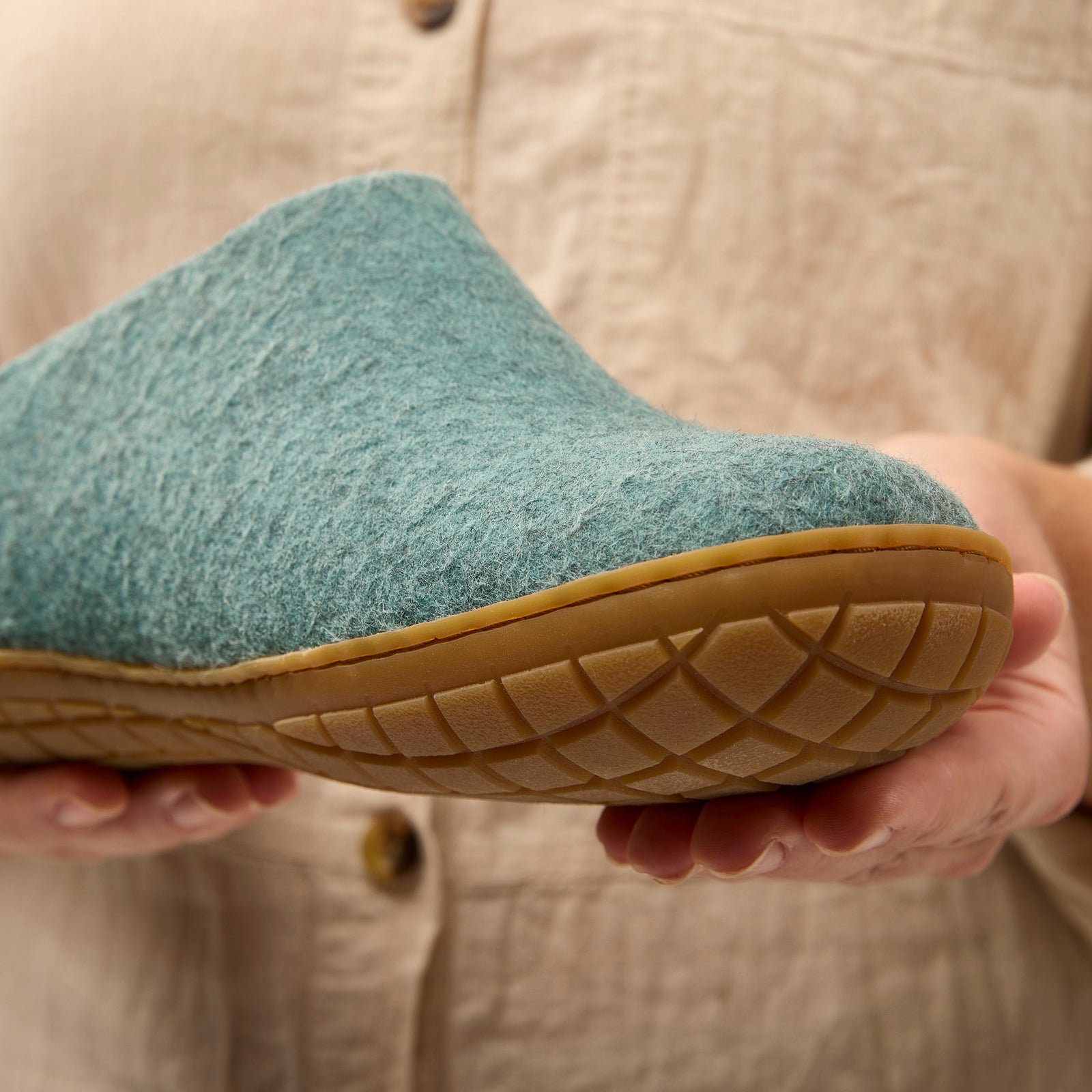 Wool slippers rubber sole new arrivals