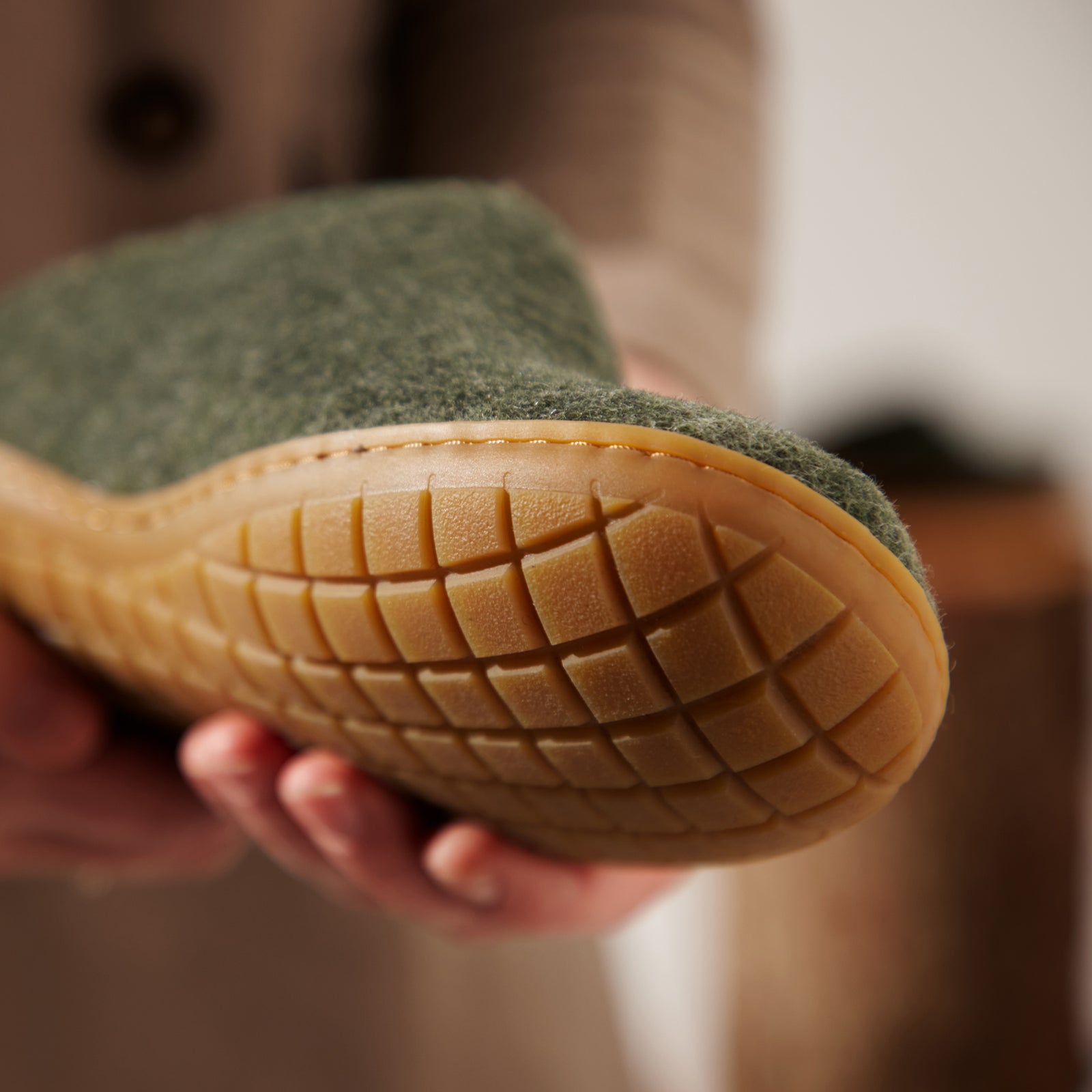 Slip on with natural rubber sole honey Forest glerups