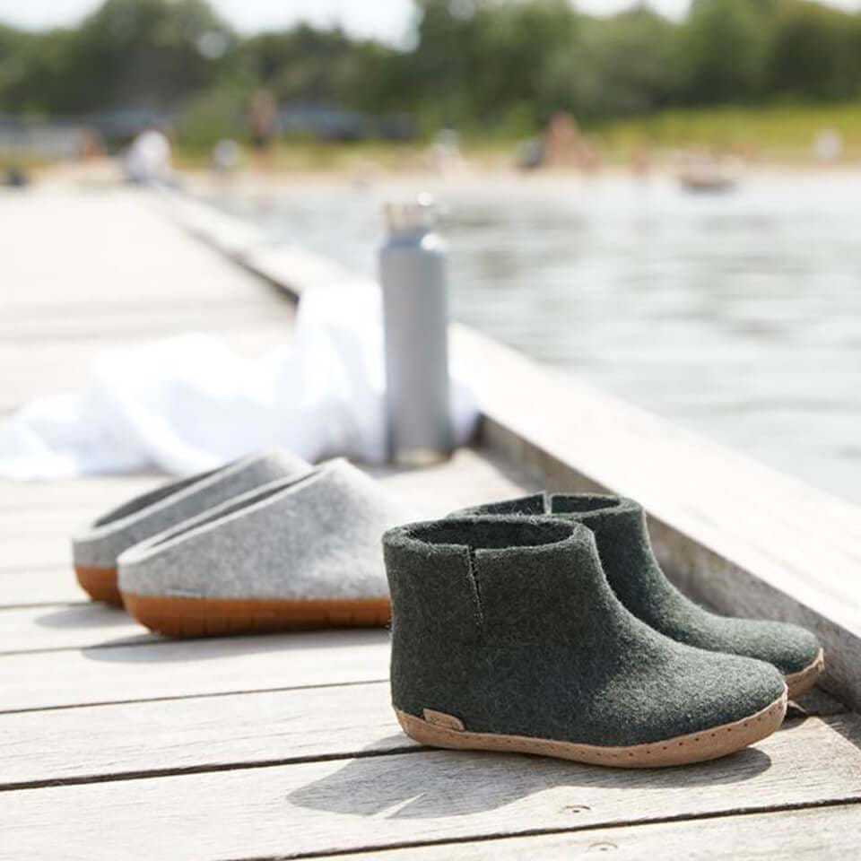 glerups Boot junior Boot with leather sole Forest