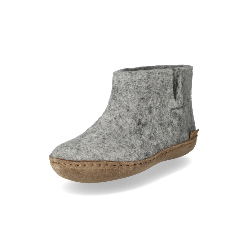 glerups Boot junior Boot with leather sole Grey