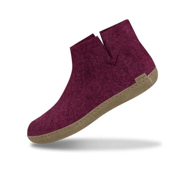 glerups Boot with leather sole Boot with leather sole Cranberry