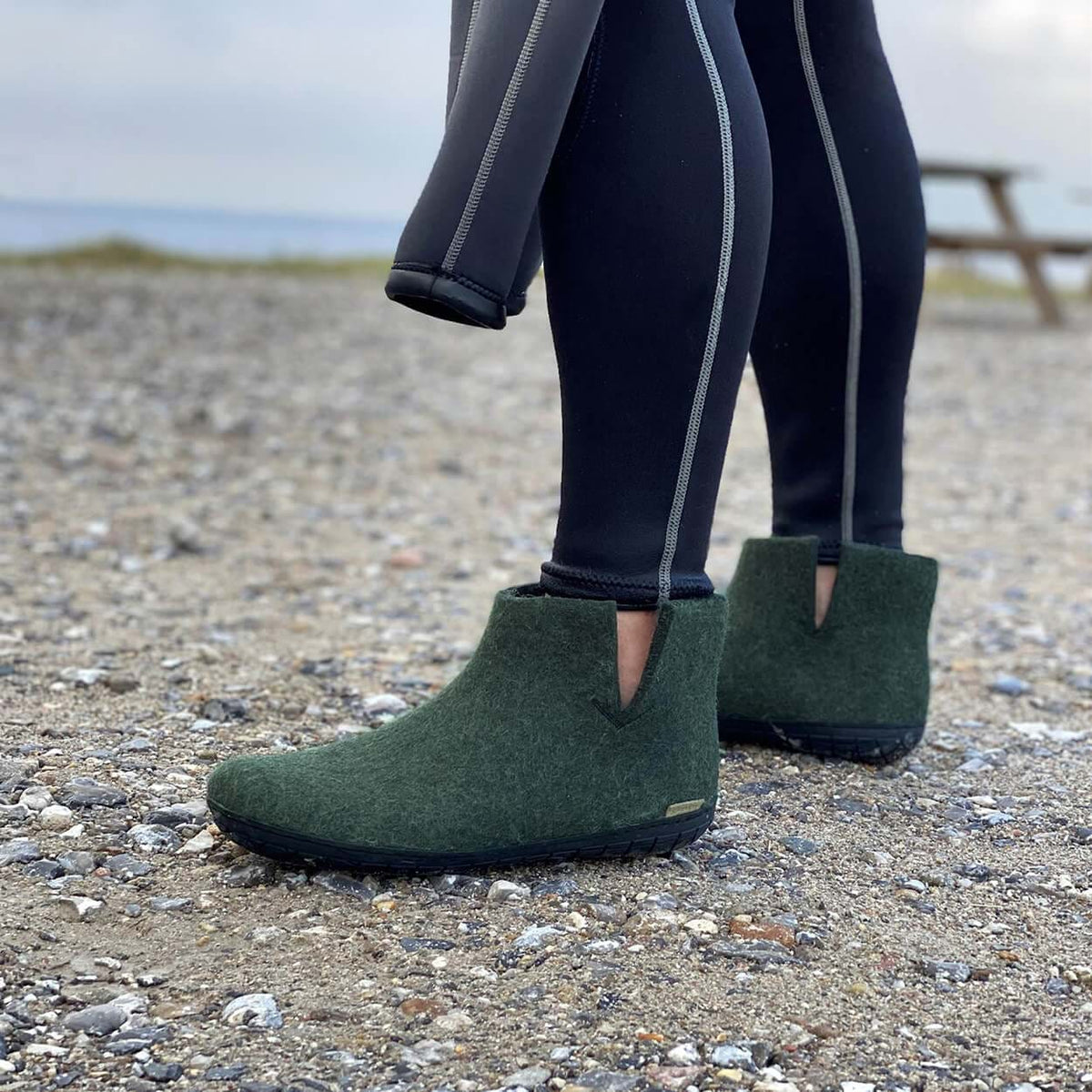 Boot with natural rubber sole black Forest glerups