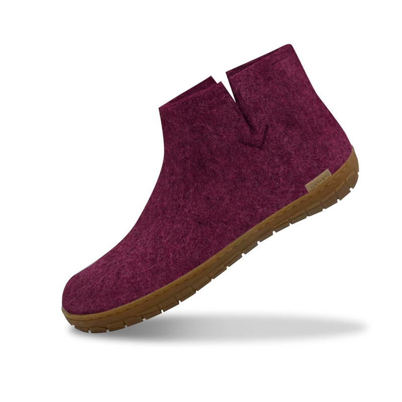 glerups Boot with natural rubber sole - honey Boot with rubber sole Cranberry