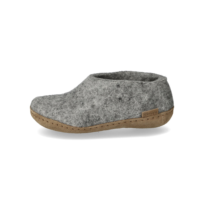 glerups Shoe junior Shoe with leather sole Grey