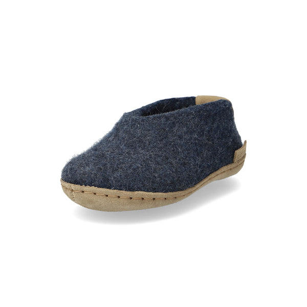 glerups Shoe kids Shoe with leather sole Denim