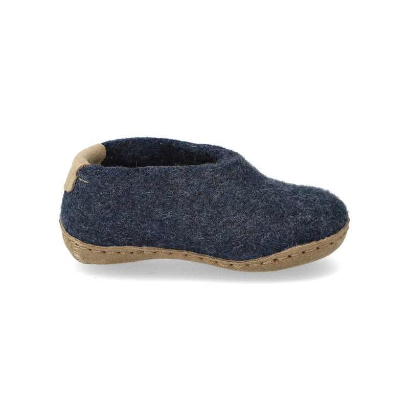 glerups Shoe kids Shoe with leather sole Denim