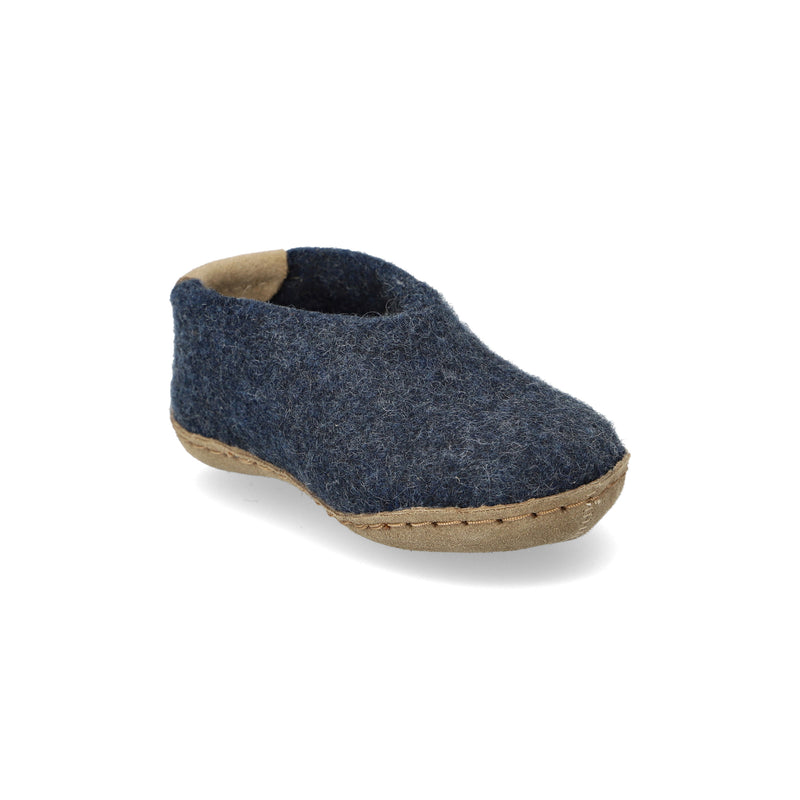 glerups Shoe kids Shoe with leather sole Denim