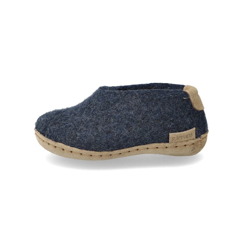 glerups Shoe kids Shoe with leather sole Denim