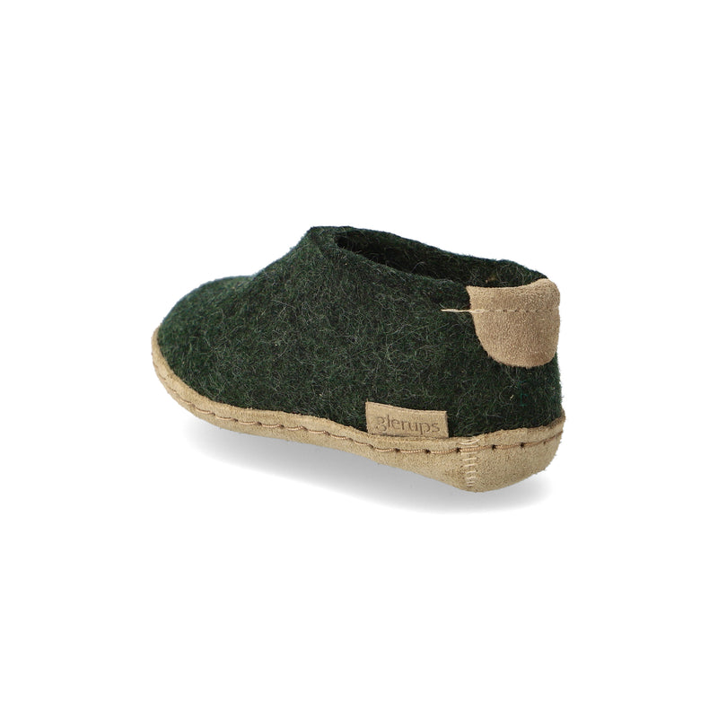 glerups Shoe kids Shoe with leather sole Forest