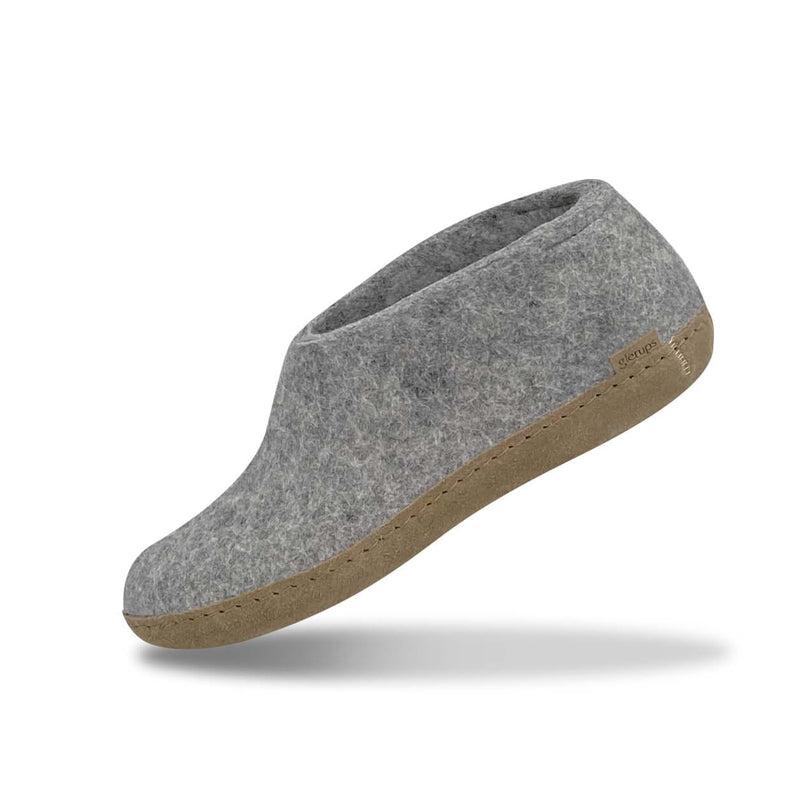 Shoe with leather sole - Grey â glerups.com