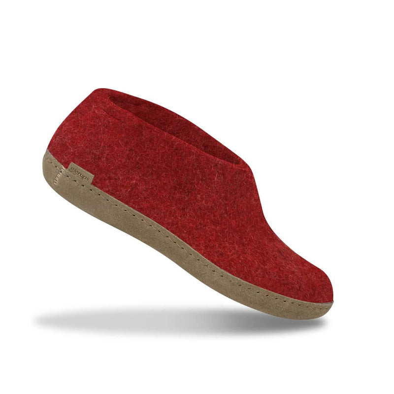 glerups Shoe with leather sole Shoe with leather sole Red