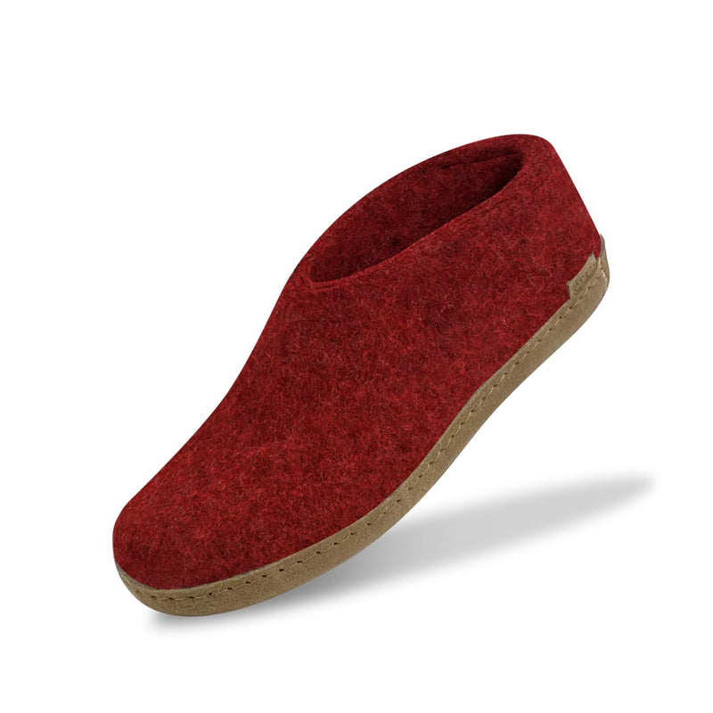 glerups Shoe with leather sole Shoe with leather sole Red