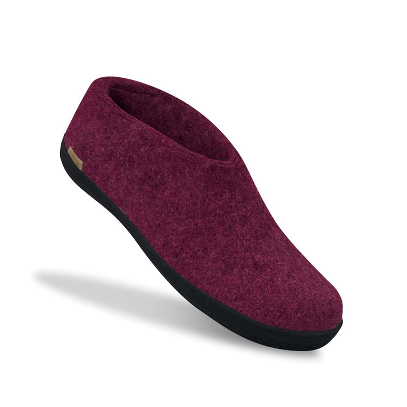glerups Shoe with natural rubber sole - black Shoe with rubber sole Cranberry