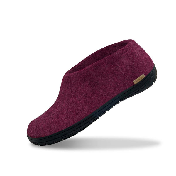glerups Shoe with natural rubber sole - black Shoe with rubber sole Cranberry