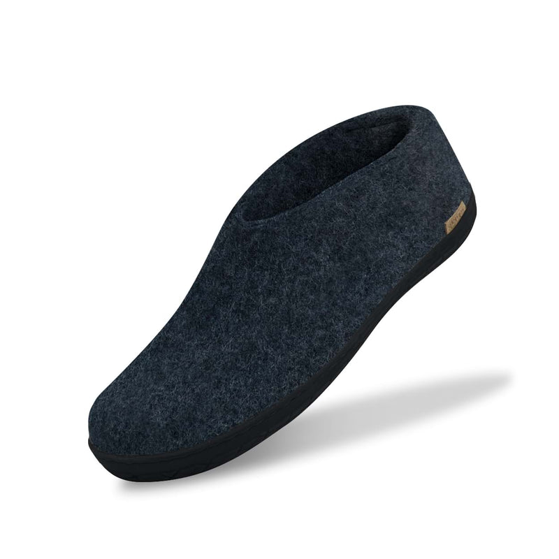 Shoe with natural rubber sole - black - Denim â glerups.com