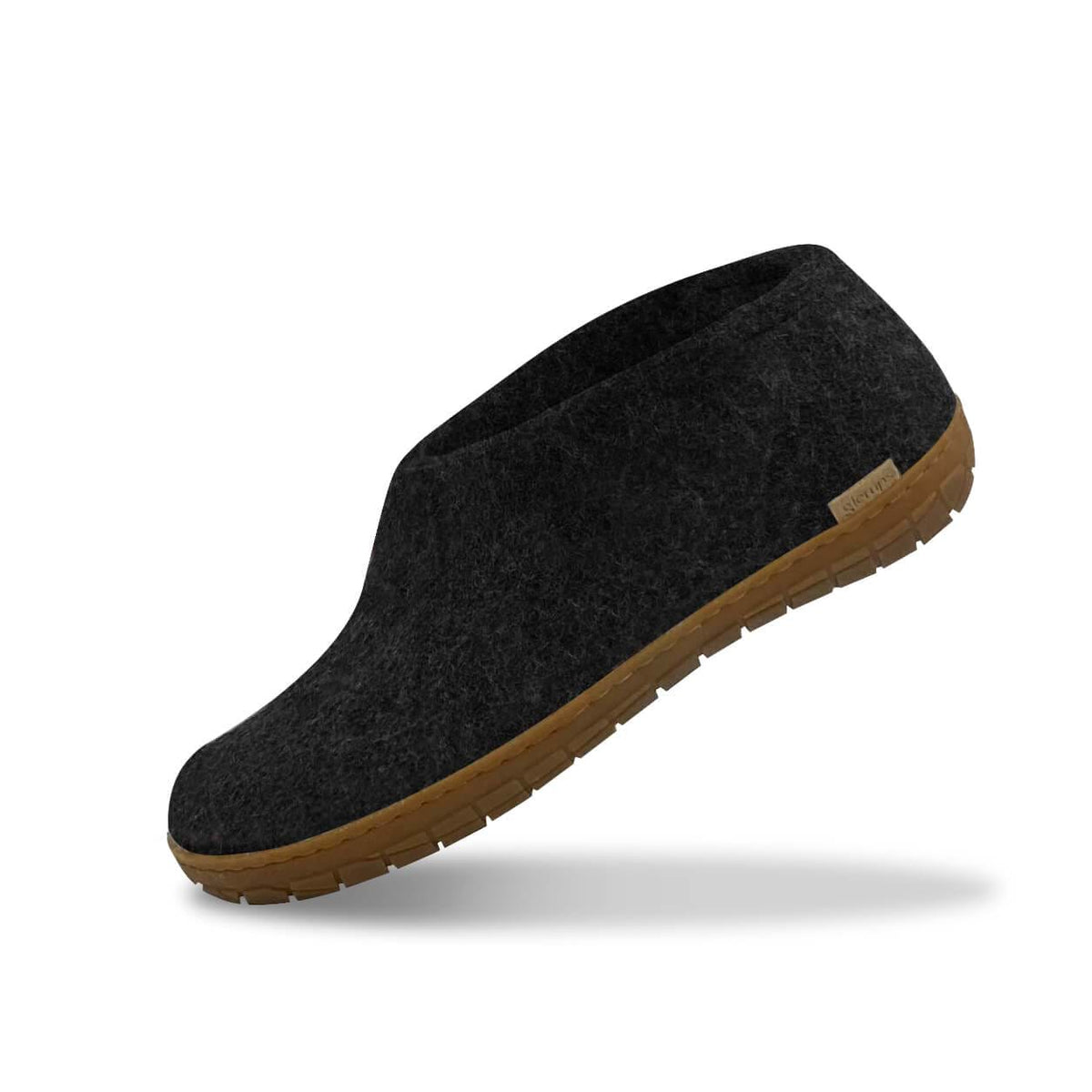 Shoe with natural rubber sole honey Charcoal glerups