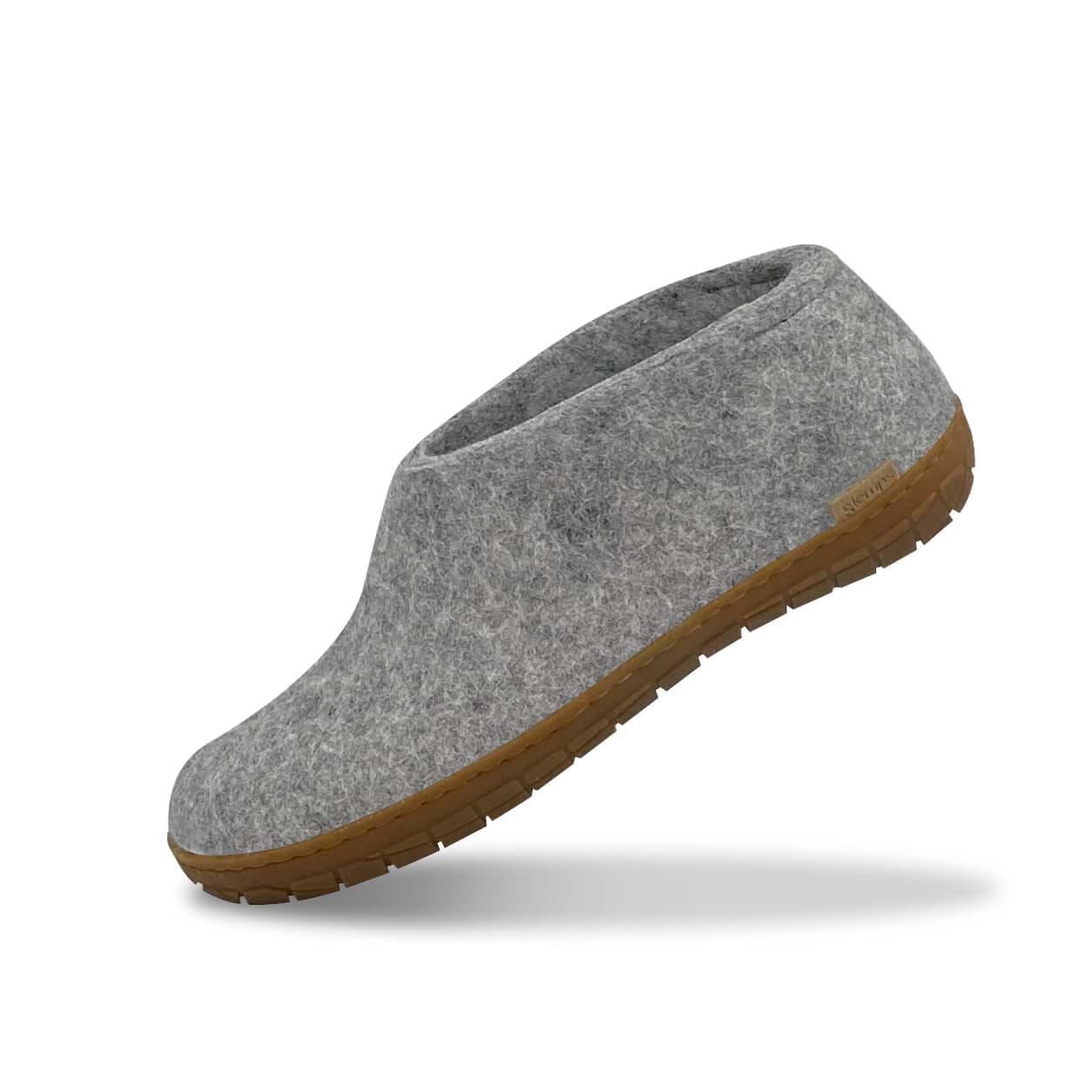 Shoe with natural rubber sole - honey - Grey â glerups.com