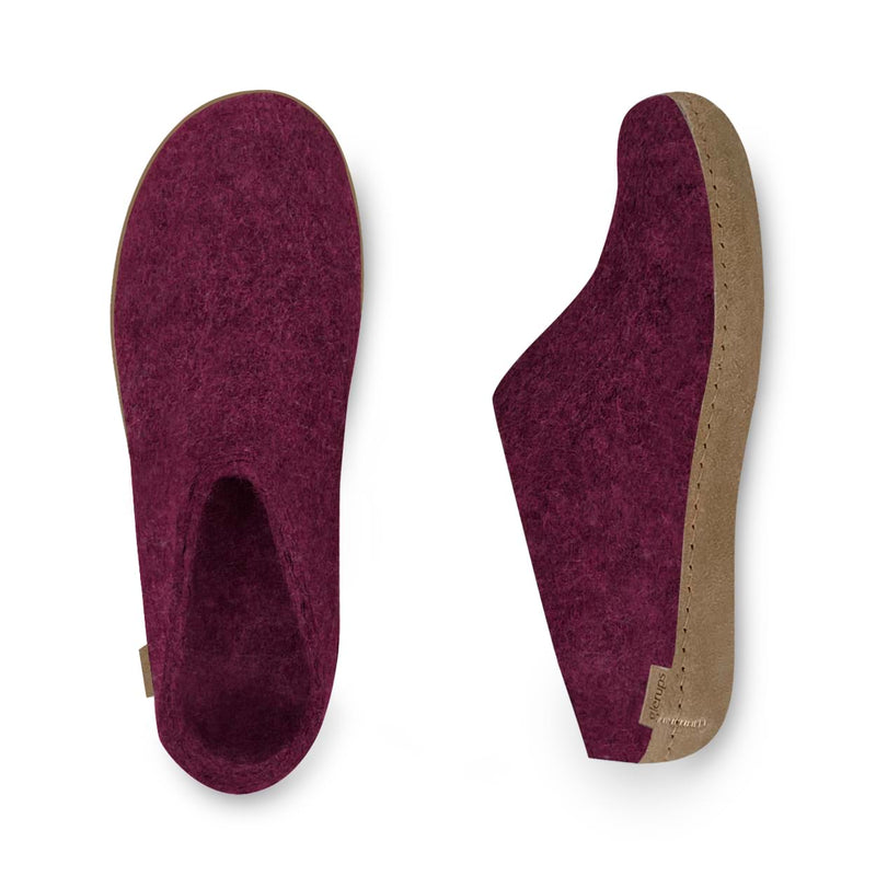 glerups Slip-on with leather sole Slip-on with leather sole Cranberry