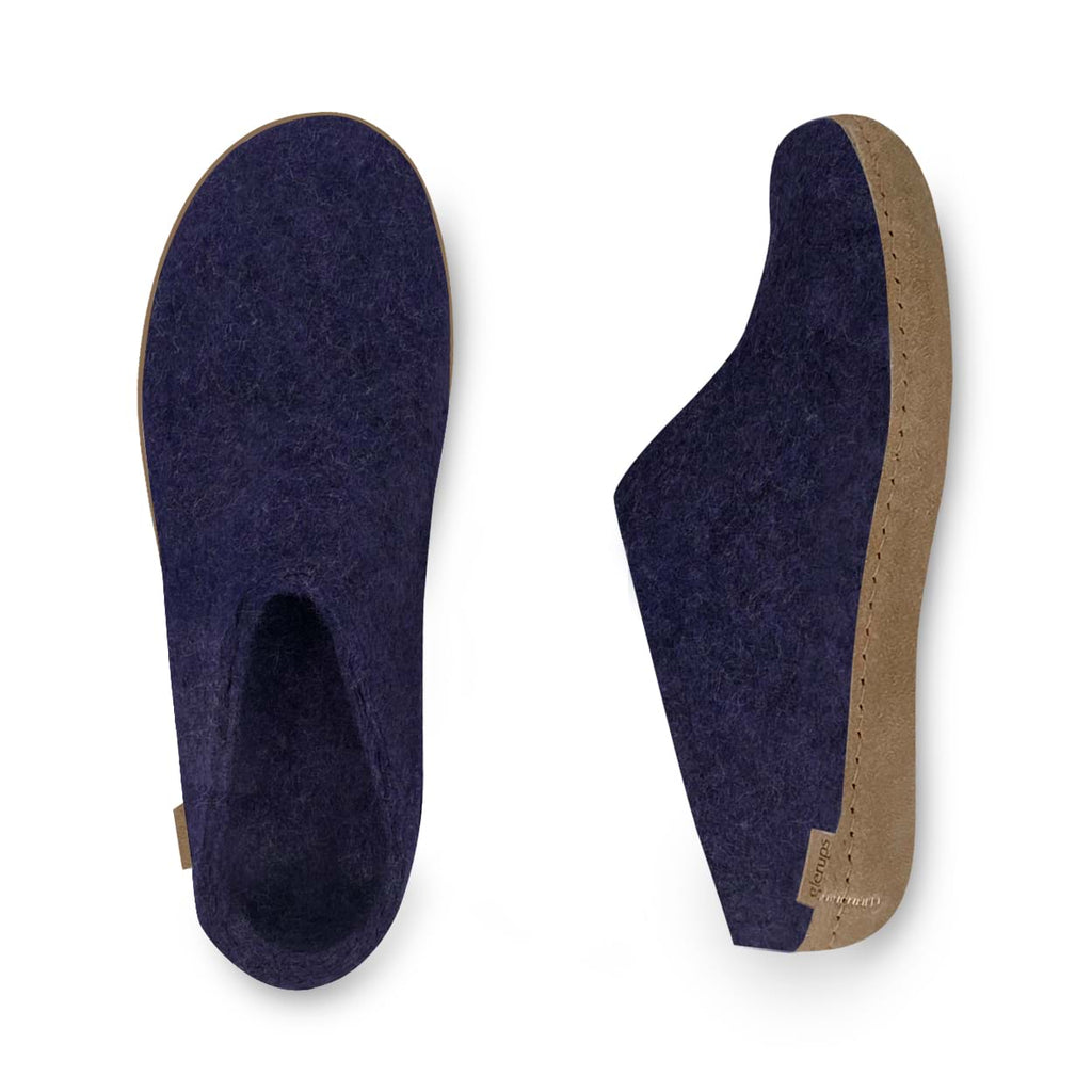 Slip-on with leather sole - Purple â glerups.com