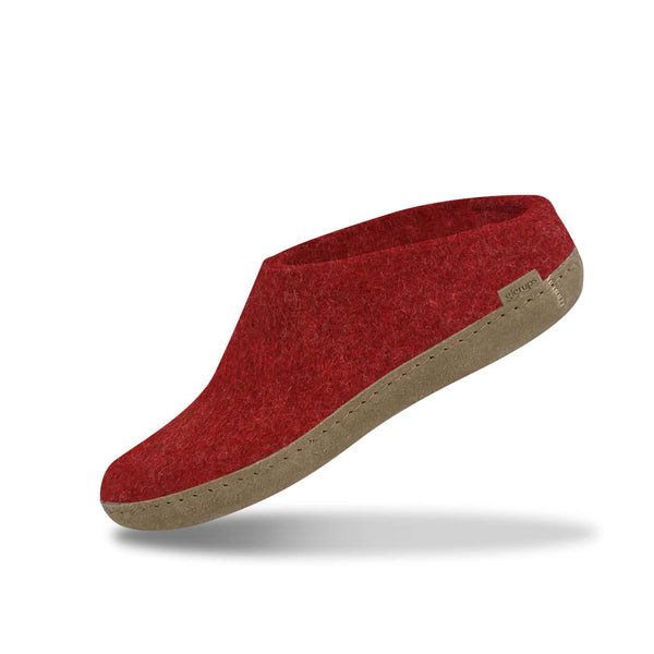 glerups Slip-on with leather sole Slip-on with leather sole Red