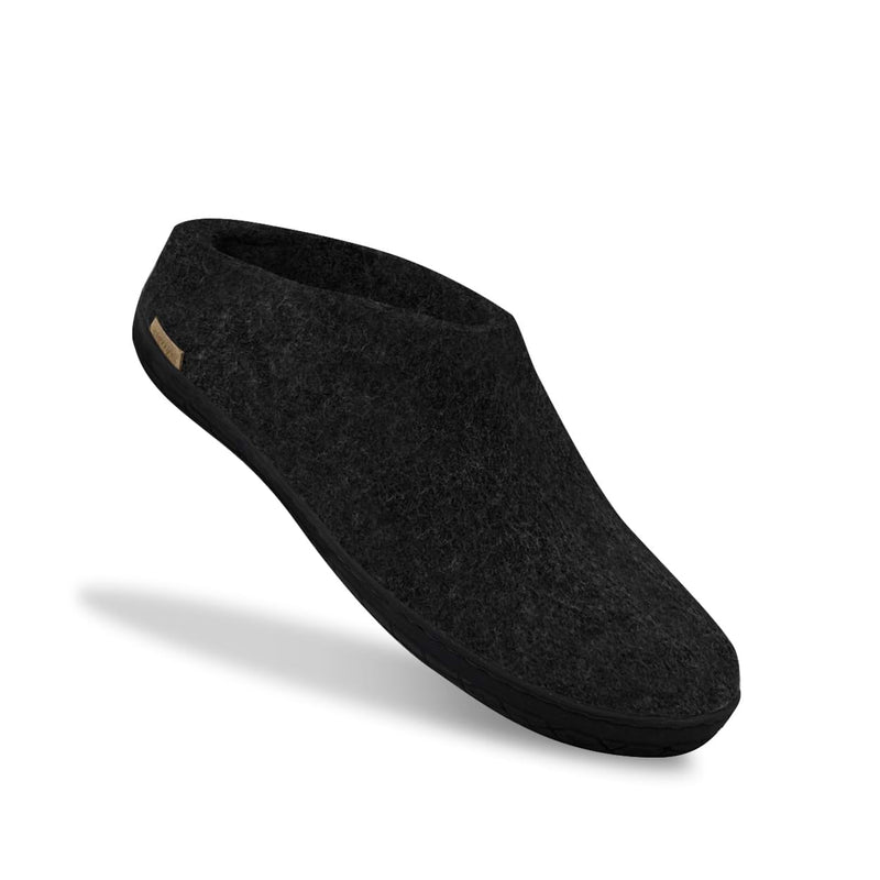 glerups Slip-on with natural rubber sole - black Slip-on with rubber sole Charcoal