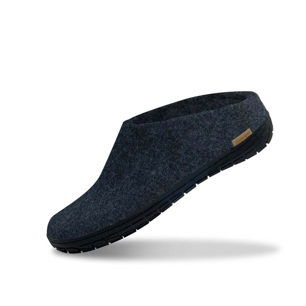 glerups Slip-on with natural rubber sole - black Slip-on with rubber sole Denim