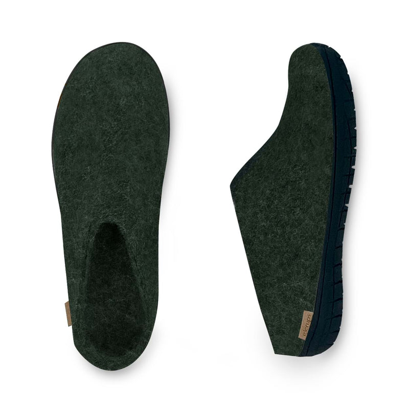 glerups Slip-on with natural rubber sole - black Slip-on with rubber sole Forest