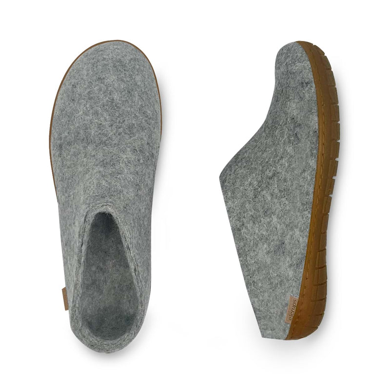 Slip-on with natural rubber sole - honey - Grey